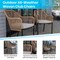 Merrick Lane Magnolia Outdoor Furniture Sets 2 Piece All-Weather Woven Patio Chairs With Cushions